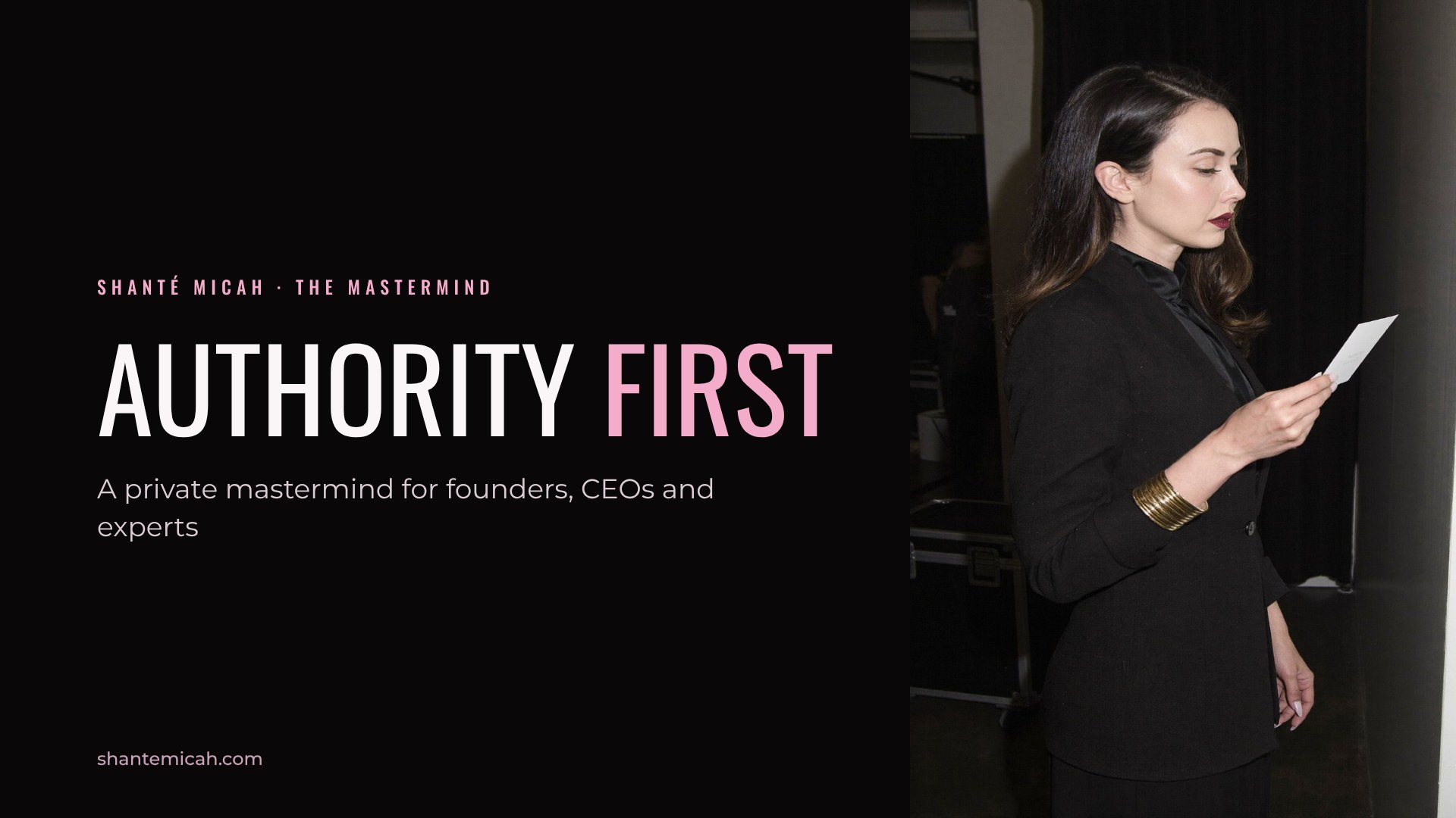 Authority First: a private mastermind for founders, CEOs and experts