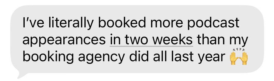 Student: booked more in two weeks than my agency did all year