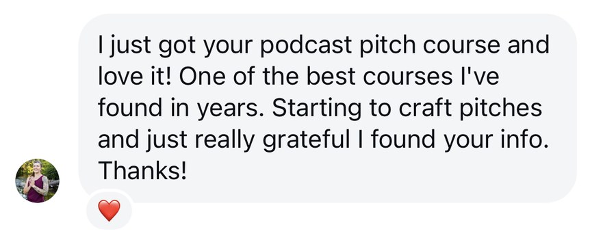 Student: first podcast booked within 48 hours